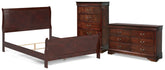 Diamond Furniture - Ashley Furniture - Alisdair Queen Sleigh Bed, Dresser and Chest - Queen Sleigh Bed, Dresser and Chest - B376B28