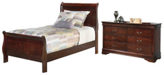 Diamond Furniture - Ashley Furniture - Alisdair Twin Sleigh Bed and Dresser - Twin Sleigh Bed and Dresser - B376B20