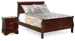 Diamond Furniture - Ashley Furniture - Alisdair Full Sleigh Bed and Nightstand - Full Sleigh Bed and Nightstand - B376B16
