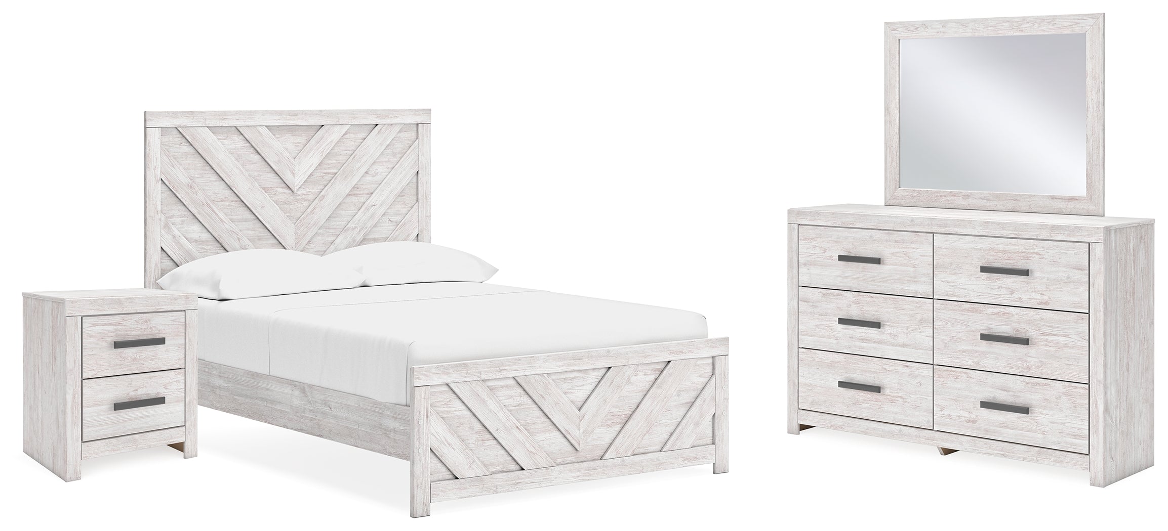 Diamond Furniture - Ashley Furniture - Cayboni Full Panel Bed, Dresser, Mirror and Nightstand - Full Panel Bed, Dresser, Mirror and Nightstand - B3788B14
