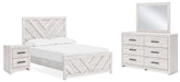 Diamond Furniture - Ashley Furniture - Cayboni Full Panel Bed, Dresser, Mirror and Nightstand - Full Panel Bed, Dresser, Mirror and Nightstand - B3788B14