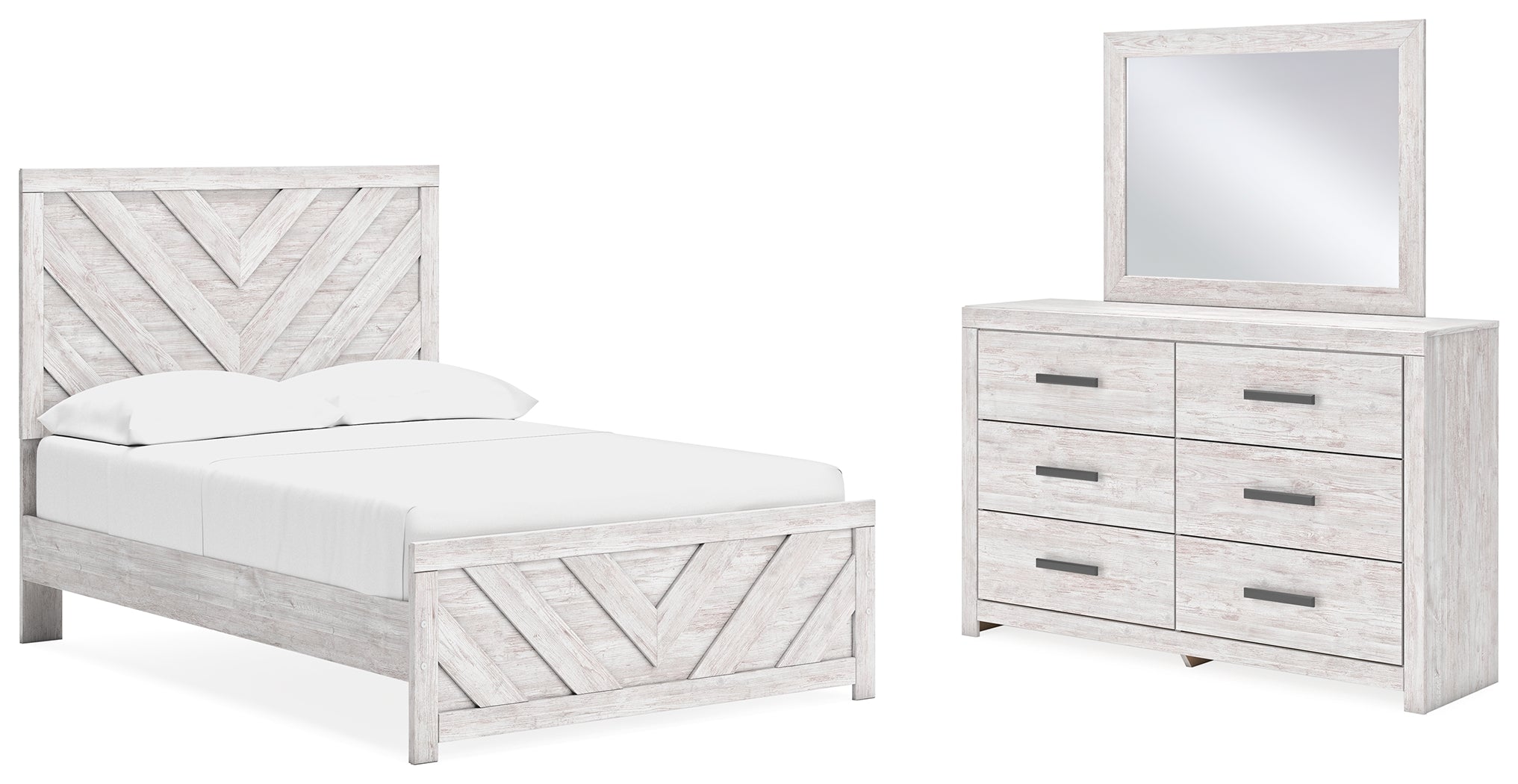 Diamond Furniture - Ashley Furniture - Cayboni Full Panel Bed, Dresser and Mirror - Full Panel Bed, Dresser and Mirror - B3788B3