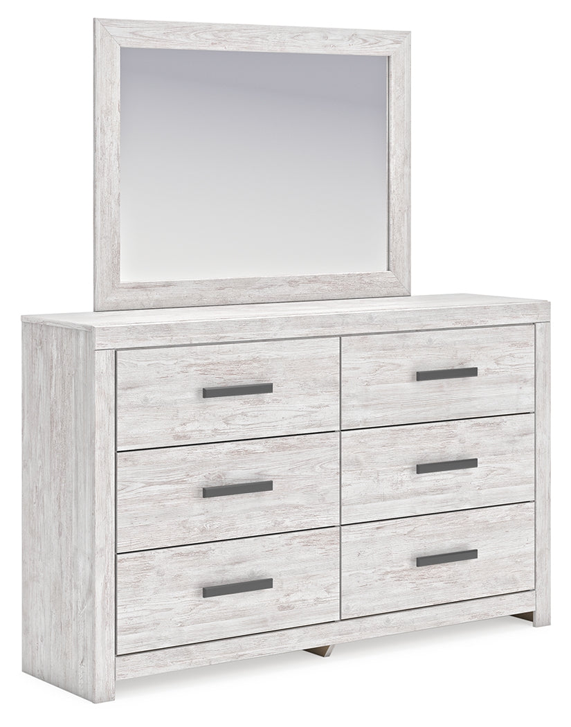 Diamond Furniture - Ashley Furniture - Cayboni Dresser and Mirror - Dresser and Mirror / Whitewash - B3788B1
