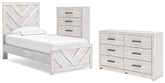 Diamond Furniture - Ashley Furniture - Cayboni Twin Panel Bed, Dresser and Chest - Twin Panel Bed, Dresser and Chest - B3788B11