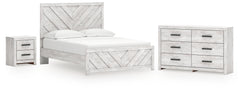 Diamond Furniture - Ashley Furniture - Cayboni Queen Panel Bed, Dresser and Nightstand - Queen Panel Bed, Dresser and Nightstand - B3788B9