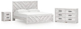 Diamond Furniture - Ashley Furniture - Cayboni King Panel Bed, Dresser and Nightstand - King Panel Bed, Dresser and Nightstand - B3788B10