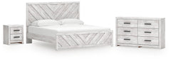 Diamond Furniture - Ashley Furniture - Cayboni King Panel Bed, Dresser and Nightstand - King Panel Bed, Dresser and Nightstand - B3788B10