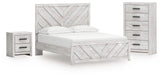 Diamond Furniture - Ashley Furniture - Cayboni Queen Panel Bed, Chest and Nightstand - Queen Panel Bed, Chest and Nightstand - B3788B20