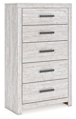 Diamond Furniture - Ashley Furniture - Cayboni Chest of Drawers - Five Drawer Chest / Whitewash - B3788-46