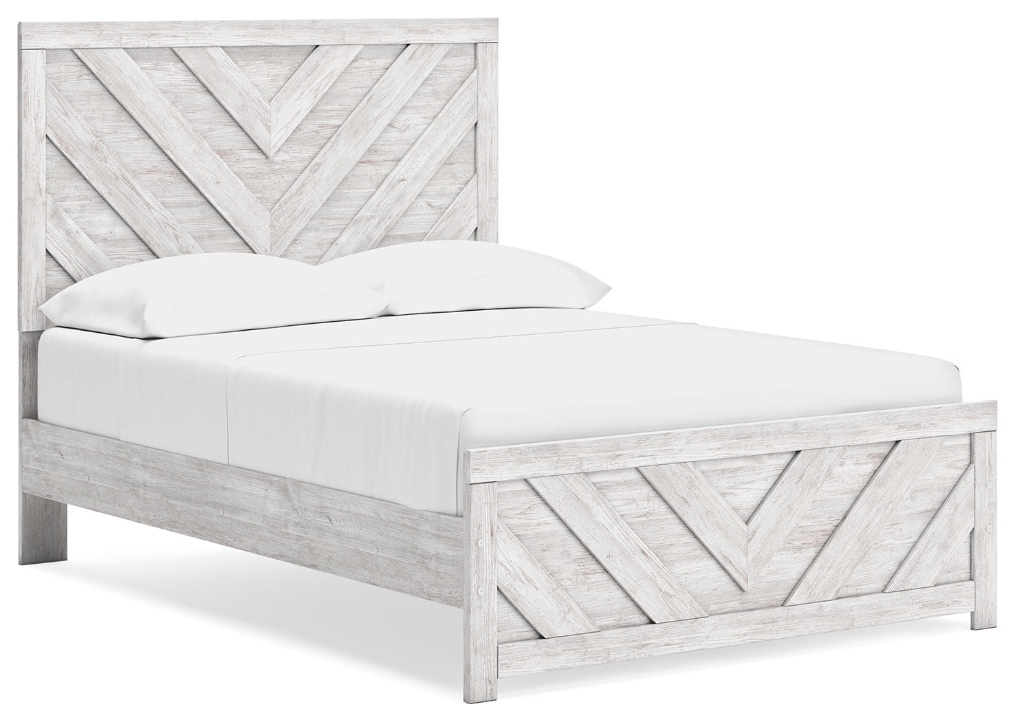 Diamond Furniture - Ashley Furniture - Cayboni Full Panel Bed - Full Panel Bed / Whitewash - B3788B2