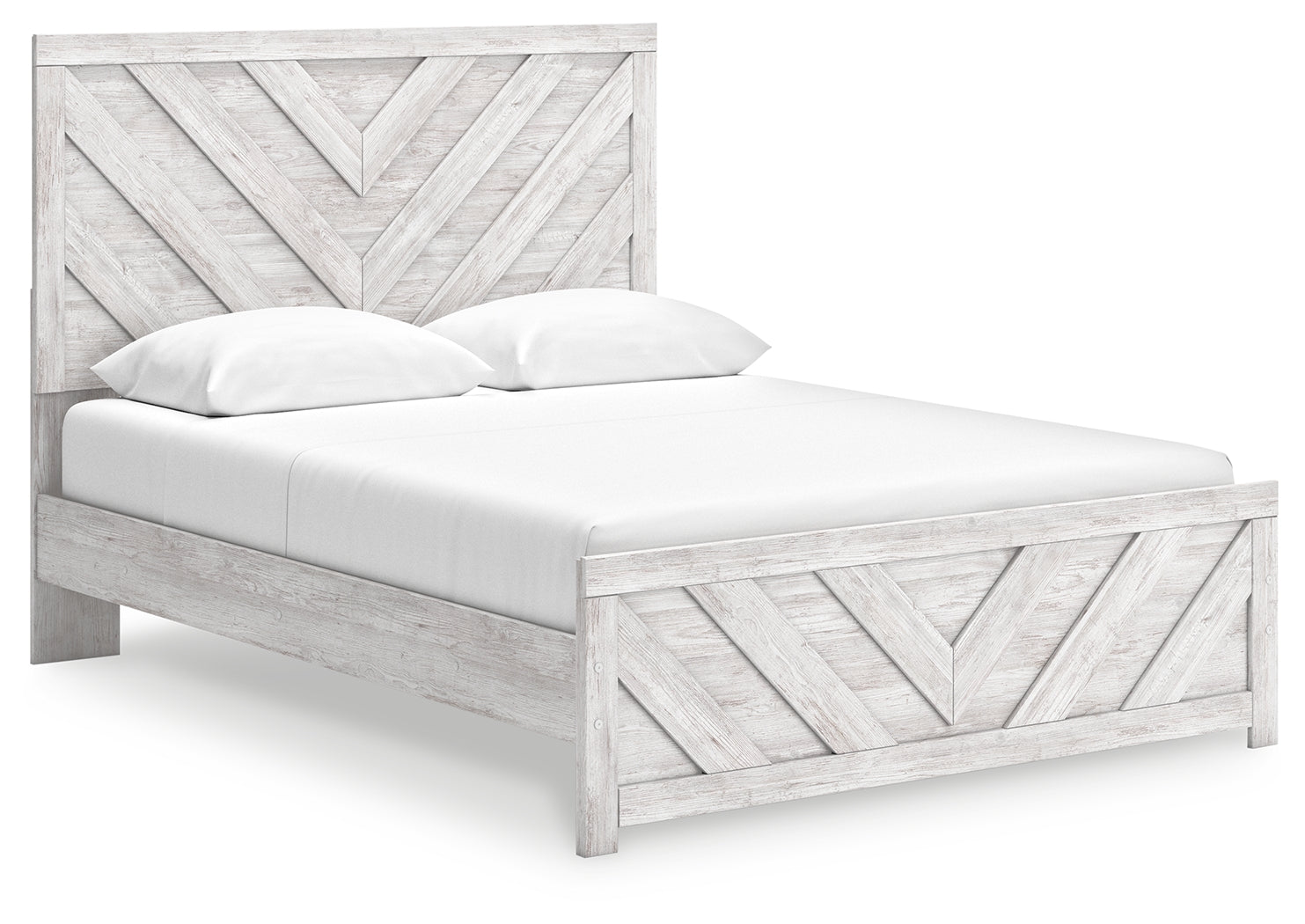 Diamond Furniture - Ashley Furniture - Cayboni Queen Panel Bed - Queen Panel Bed / Whitewash - B3788B4