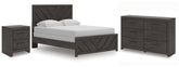 Diamond Furniture - Ashley Furniture - Prendonea Queen Panel Bed, Dresser and Nightstand - Queen Panel Bed, Dresser and Nightstand - B3789B9