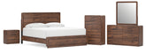Diamond Furniture - Ashley Furniture - Fortlorn Queen Panel Bed, Dresser, Mirror, 2 Chests and 2 Nightstands - Queen Panel Bed, Dresser, Mirror, 2 Chests and 2 Nightstands - PCB386B12