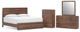 Diamond Furniture - Ashley Furniture - Fortlorn King Panel Bed, Dresser, Mirror and Chest - King Panel Bed, Dresser, Mirror and Chest - B386B15