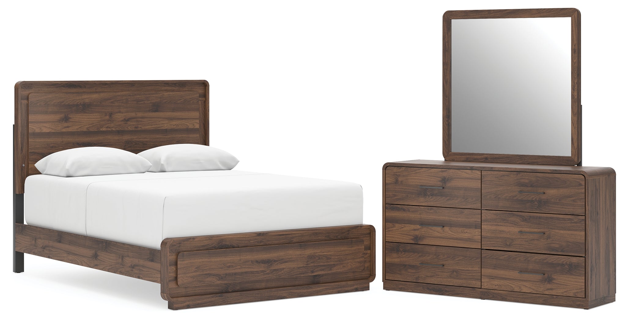 Diamond Furniture - Ashley Furniture - Fortlorn Queen Panel Bed, Dresser and Mirror - Queen Panel Bed, Dresser and Mirror - PCB386B3