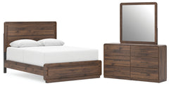 Diamond Furniture - Ashley Furniture - Fortlorn Queen Panel Bed, Dresser and Mirror - Queen Panel Bed, Dresser and Mirror - PCB386B3