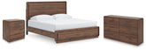 Diamond Furniture - Ashley Furniture - Fortlorn King Panel Bed, Dresser and Nightstand - King Panel Bed, Dresser and Nightstand - PCB386B8