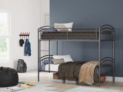 Diamond Furniture - Ashley Furniture - Lanceburg Twin over Twin Bunk Bed and 2 Mattresses - Twin over Twin Bunk Bed and 2 Mattresses - PCB400B1