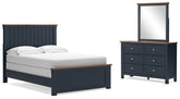 Diamond Furniture - Ashley Furniture - Landocken Full Panel Bed, Dresser and Mirror - Full Panel Bed, Dresser and Mirror - B414B7