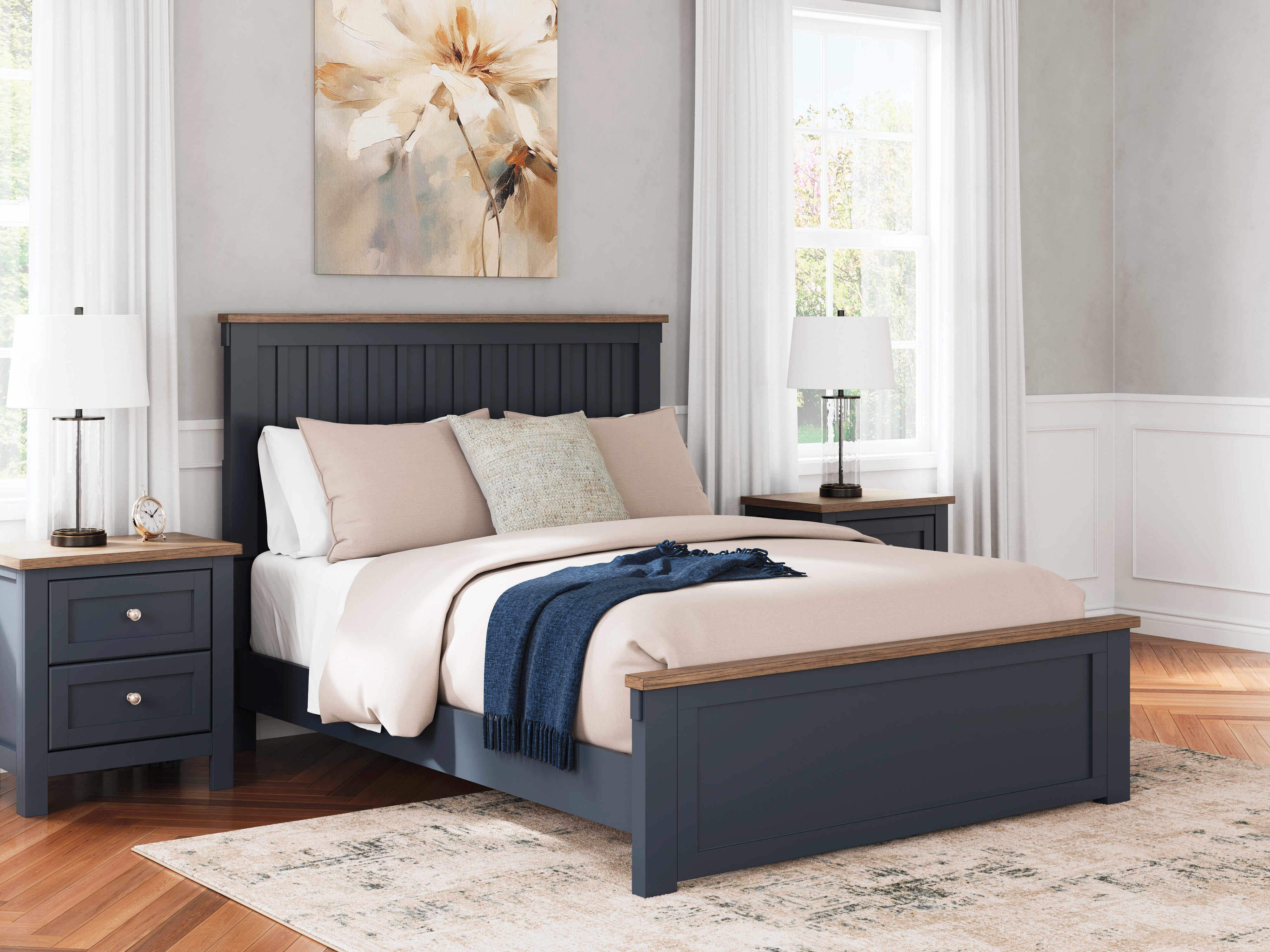 Diamond Furniture - Ashley Furniture - Landocken Queen Panel Bed - Queen Panel Bed - B414B10