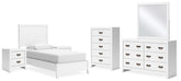 Diamond Furniture - Ashley Furniture - Binterglen Twin Panel Bed, Dresser, Mirror, Chest and 2 Nightstands - Twin Panel Bed, Dresser, Mirror, Chest and 2 Nightstands - B427B19