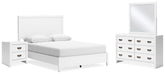 Diamond Furniture - Ashley Furniture - Binterglen Queen Panel Bed, Dresser, Mirror and Nightstand - Queen Panel Bed, Dresser, Mirror and Nightstand - B427B14