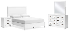 Diamond Furniture - Ashley Furniture - Binterglen Queen Panel Bed, Dresser, Mirror and Nightstand - Queen Panel Bed, Dresser, Mirror and Nightstand - B427B14