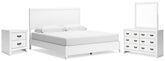 Diamond Furniture - Ashley Furniture - Binterglen King Panel Bed, Dresser, Mirror and Nightstand - King Panel Bed, Dresser, Mirror and Nightstand - B427B16