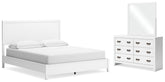 Diamond Furniture - Ashley Furniture - Binterglen California King Panel Bed, Dresser and Mirror - California King Panel Bed, Dresser and Mirror - B427B13