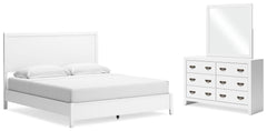 Diamond Furniture - Ashley Furniture - Binterglen King Panel Bed, Dresser and Mirror - King Panel Bed, Dresser and Mirror - B427B12