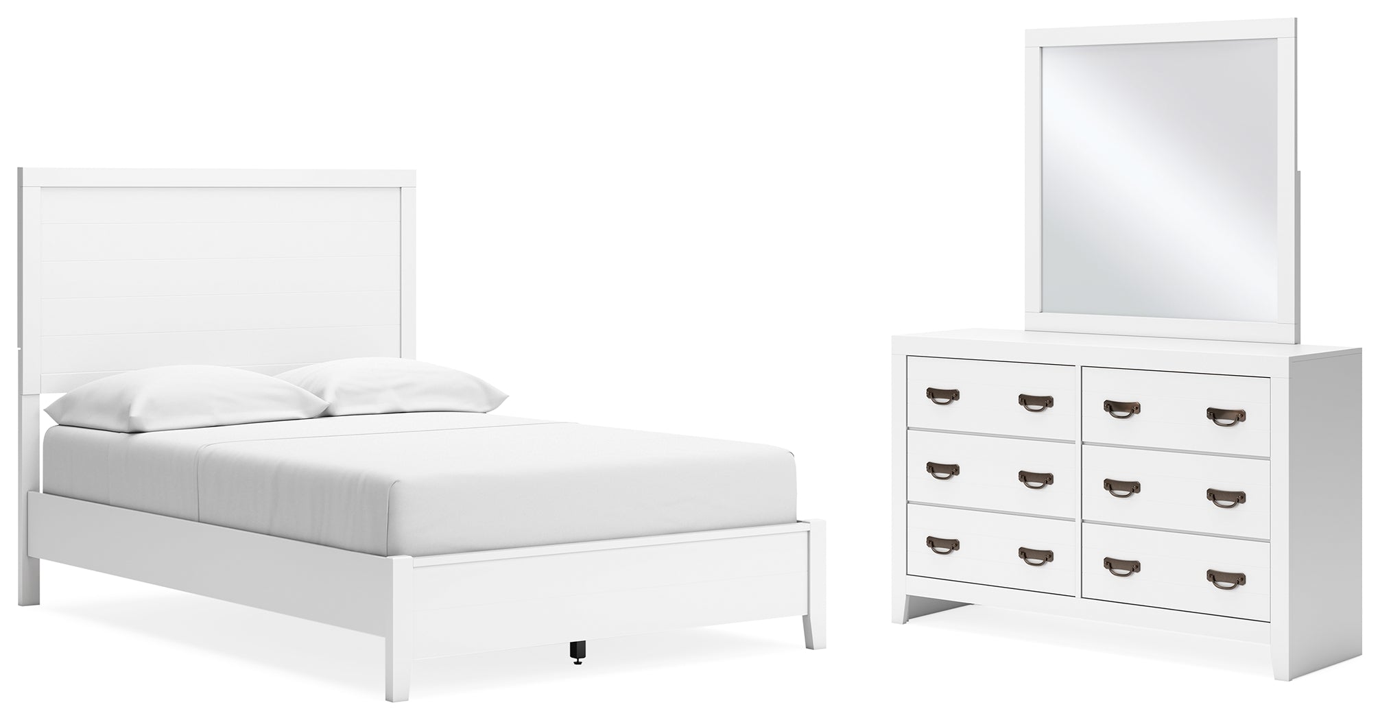 Diamond Furniture - Ashley Furniture - Binterglen Full Panel Bed, Dresser and Mirror - Full Panel Bed, Dresser and Mirror - B427B5