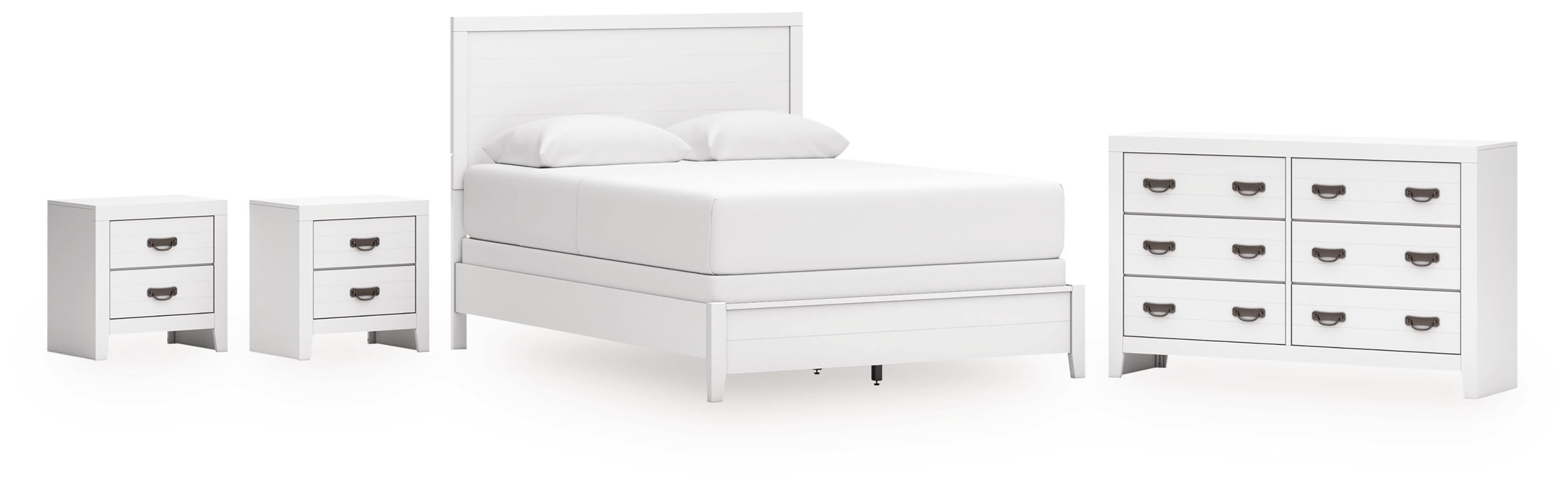 Diamond Furniture - Ashley Furniture - Binterglen Queen Panel Bed, Dresser and 2 Nightstands - Queen Panel Bed, Dresser and 2 Nightstands - B427B15