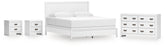 Diamond Furniture - Ashley Furniture - Binterglen King Panel Bed, Dresser and 2 Nightstands - King Panel Bed, Dresser and 2 Nightstands - B427B20