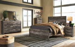Diamond Furniture - Ashley Furniture - Wynnlow Queen Panel Bed, Dresser, Mirror, Chest and 2 Nightstands - Queen Panel Bed, Dresser, Mirror, Chest and 2 Nightstands - B440B41