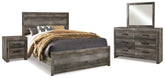 Diamond Furniture - Ashley Furniture - Wynnlow Queen Panel Bed, Dresser, Mirror and 2 Nightstands - Queen Panel Bed, Dresser, Mirror and 2 Nightstands - B440B36
