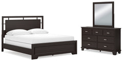 Diamond Furniture - Ashley Furniture - Covetown California King Panel Bed, Dresser and Mirror - California King Panel Bed, Dresser and Mirror - B441B11