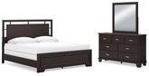Diamond Furniture - Ashley Furniture - Covetown King Panel Bed, Dresser and Mirror - King Panel Bed, Dresser and Mirror - B441B10