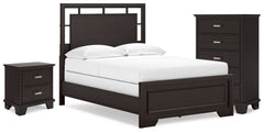 Diamond Furniture - Ashley Furniture - Covetown Full Panel Bed, Chest and Nightstand - Full Panel Bed, Chest and Nightstand - B441B16