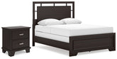 Diamond Furniture - Ashley Furniture - Covetown Queen Panel Bed and Nightstand - Queen Panel Bed and Nightstand - B441B17