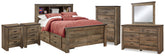 Diamond Furniture - Ashley Furniture - Trinell Full Bookcase Storage Bed, Dresser, Mirror, Chest and 2 Nightstands - Full Bookcase Storage Bed, Dresser, Mirror, Chest and 2 Nightstands - B446B89