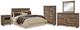 Diamond Furniture - Ashley Furniture - Trinell Queen Panel Headboard, Dresser, Mirror, Chest and Nightstand - Queen Panel Headboard, Dresser, Mirror, Chest and Nightstand - B446B90
