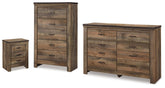 Diamond Furniture - Ashley Furniture - Trinell Dresser, Chest and Nightstand - Dresser, Chest and Nightstand - B446B104