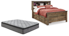Diamond Furniture - Ashley Furniture - Trinell Full Bookcase Bed with Mattress - Full Bookcase Bed with Mattress - B446B105