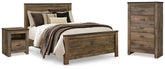 Diamond Furniture - Ashley Furniture - Trinell Queen Panel Bed, Chest and 2 Nightstands - Queen Panel Bed, Chest and 2 Nightstands - B446B59