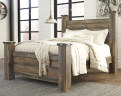 Diamond Furniture - Ashley Furniture - Trinell Queen Poster Bed - Queen Poster Bed - B446B40