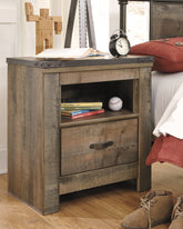 Diamond Furniture - Ashley Furniture - Trinell Nightstand - One Drawer Night Stand - B446-91