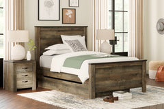 Diamond Furniture - Ashley Furniture - Trinell Full Panel Bed with 1 Large Storage Drawer - Full Panel Bed with 1 Large Storage Drawer - B446B9