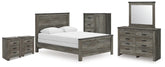 Diamond Furniture - Ashley Furniture - Frandern Queen Panel Bed, Dresser, Mirror, Chest and 2 Nightstands - Queen Panel Bed, Dresser, Mirror, Chest and 2 Nightstands - B4480B29