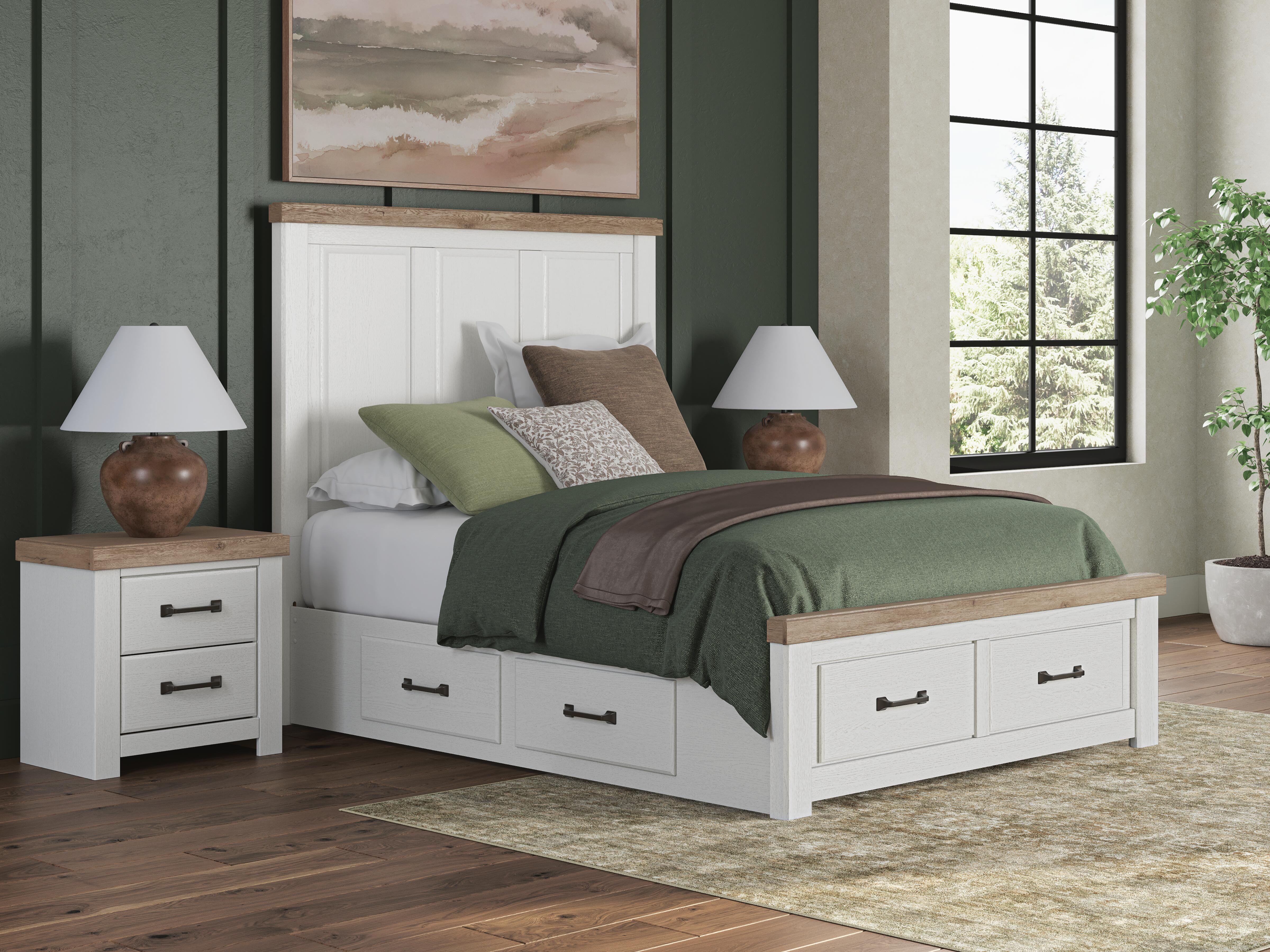 Diamond Furniture - Ashley Furniture - Savonport Queen Panel Storage Bed - Queen Panel Storage Bed - B4615B16