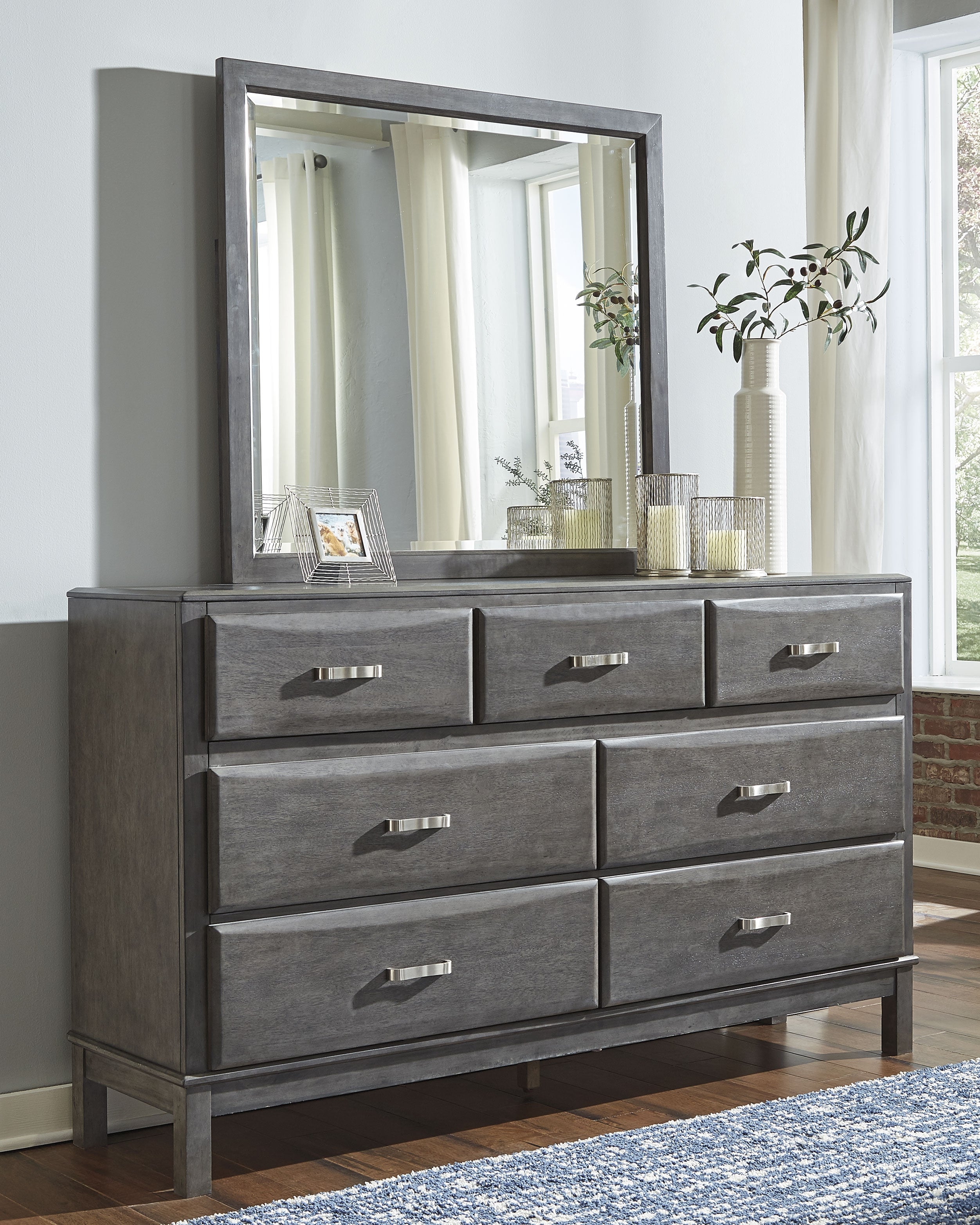 Diamond Furniture - Ashley Furniture - Caitbrook Dresser and Mirror - Dresser and Mirror - B476B1